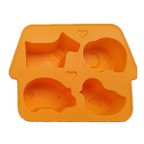 Allforhome Cute Animal-Shaped Silicone Molds - Dog, Pig, Bird & Elephant Chocolate/Ice Cube/Jelly Candy/Pudding DIY Baking Tools - Perfect for Party Treats, Dessert Making & Kids' Snacks