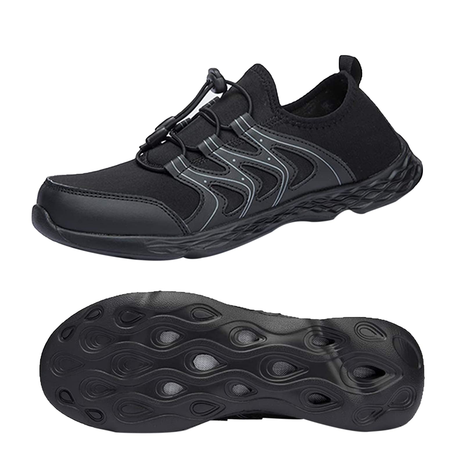 Men's Lightweight Quick Dry Slip-On Water Shoes for Athletic Water Sports, Beach Walking, and Pool Activities