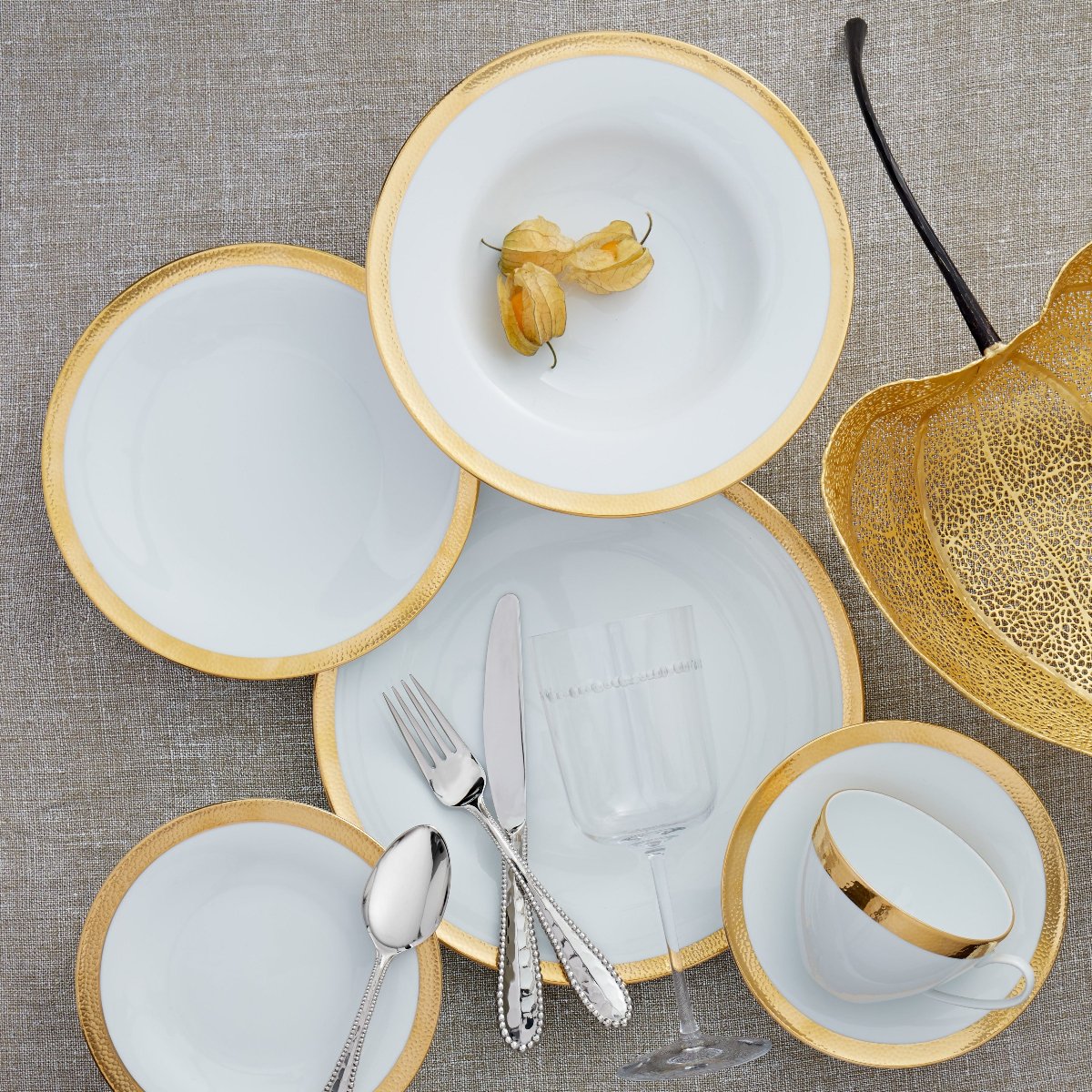 Premium Goldsmith Dinnerware Set - Elegant Stainless Steel Flatware for Fine Dining, Wedding Gifts & Formal Occasions
