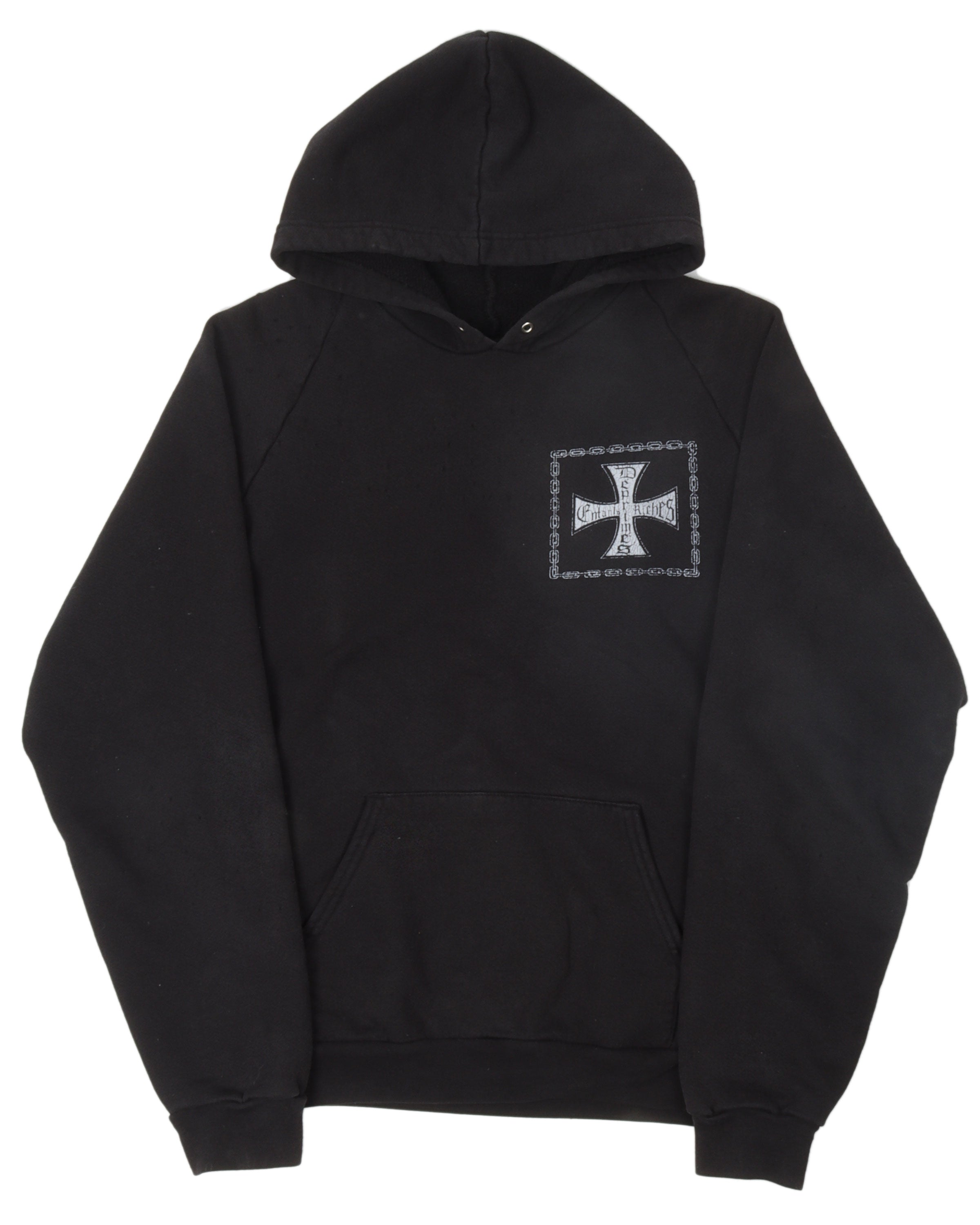 Trendy Iron Cross Hoodie with Rose Design - Gothic Streetwear for Men & Women | Perfect for Casual Outfits, Parties, and Urban Fashion