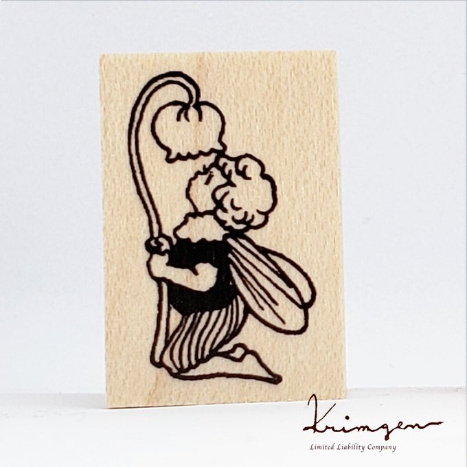 Krimgen Wooden Rubber Stamp - Lily of the Valley Floral Design for Scrapbooking, Card Making & DIY Crafts