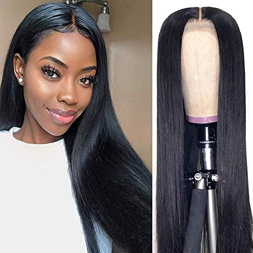 Premium 150% Density 9A Brazilian Human Hair Lace Front Wig - 24 Inch 13×4 Viennois Straight with Pre-Plucked Hairline & Baby Hair for Black Women | Natural Look for Daily Wear, Special Occasions & Protective Styling