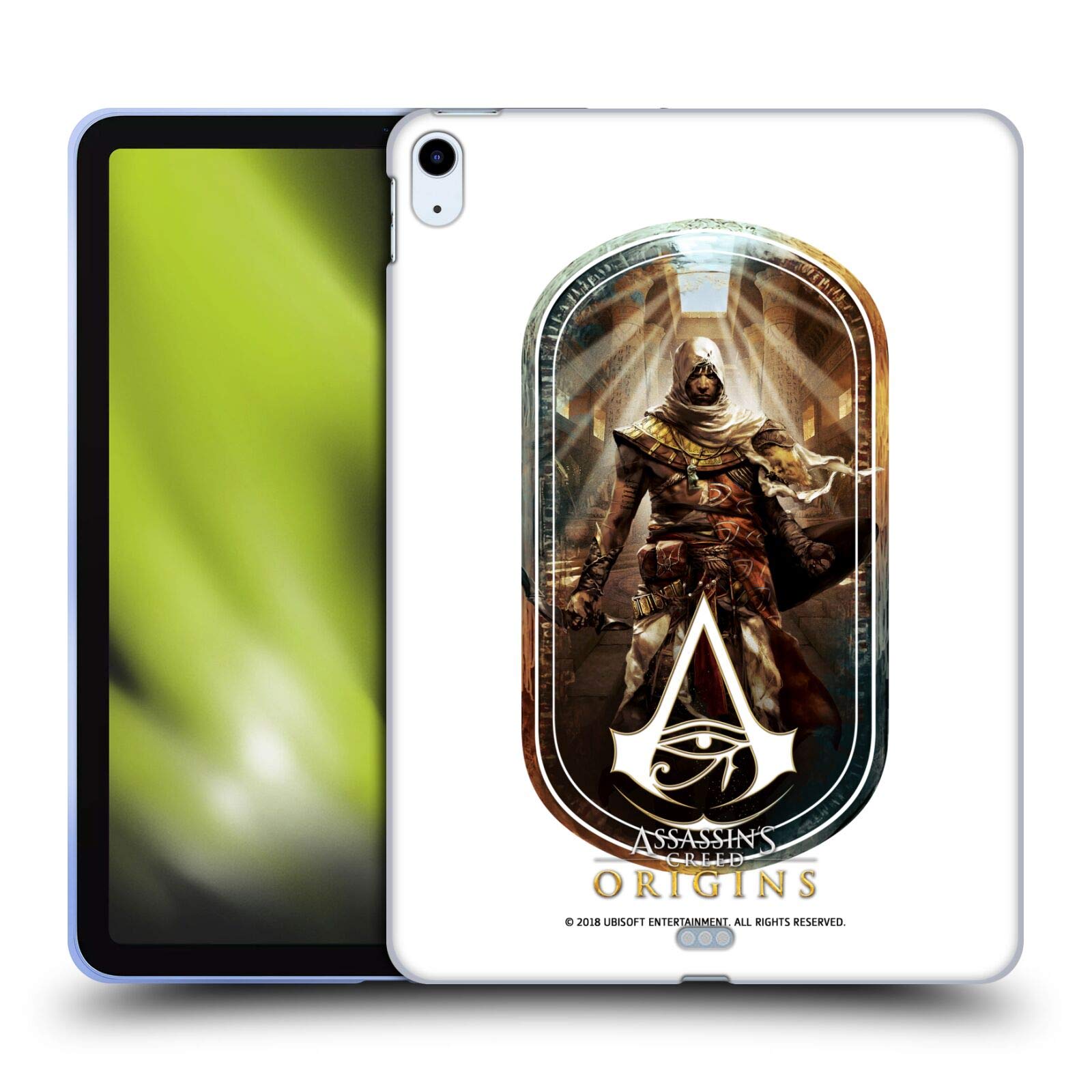 Officially Licensed Assassin's Creed Bayek Emblem iPad Air Case - Soft Gel Protective Cover for iPad Air 2020/2022 with Origins Character Art - Perfect for Gaming Fans & AC Collectors