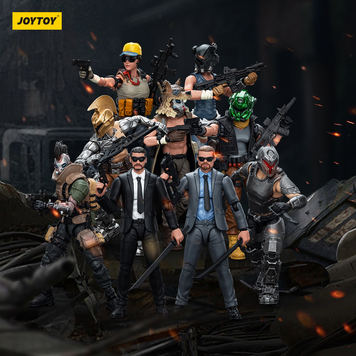 1/18 JOYTOY 3.75 Inch Military Action Figures - Army Builder Set with 5 Collectible Soldier Figures (2024 Edition) - Perfect for War Game Dioramas, Toy Photography & Action Figure Collectors