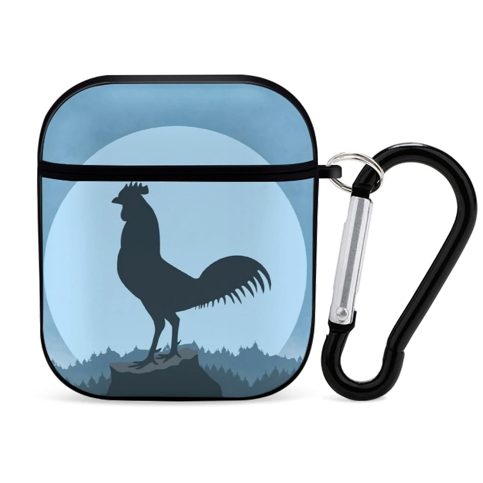 Apple AirPods 1 & 2 Case - Shockproof Silicone Cover with Keychain, Compatible with Wired Charging | Custom Printed Bluetooth Headset Protector for Travel, Work & Gym Use