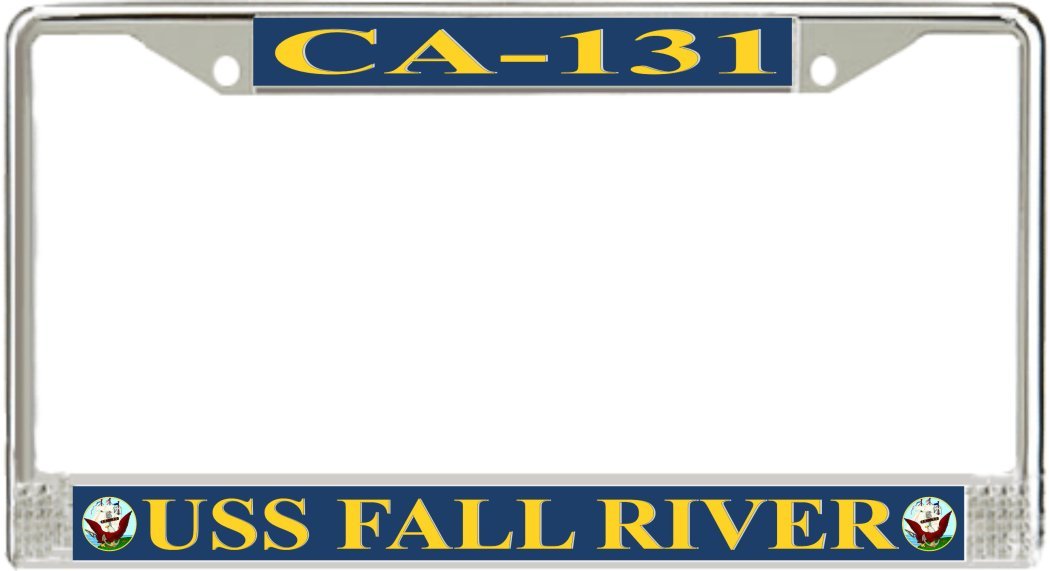 MilitaryBest USS Fall River CA-131 Navy Ship License Plate Frame - Durable Metal Car Accessory for Navy Veterans, Military Enthusiasts & Classic Car Collectors - Perfect for Trucks, Jeeps & Patriotic Vehicle Decor