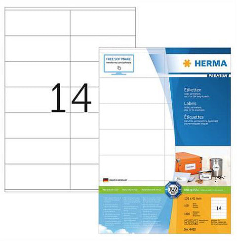 Premium A4 Shipping Labels 105 x 42mm (4452) - Perfect for Ecommerce Packages, Shipping Boxes & Mailing Envelopes