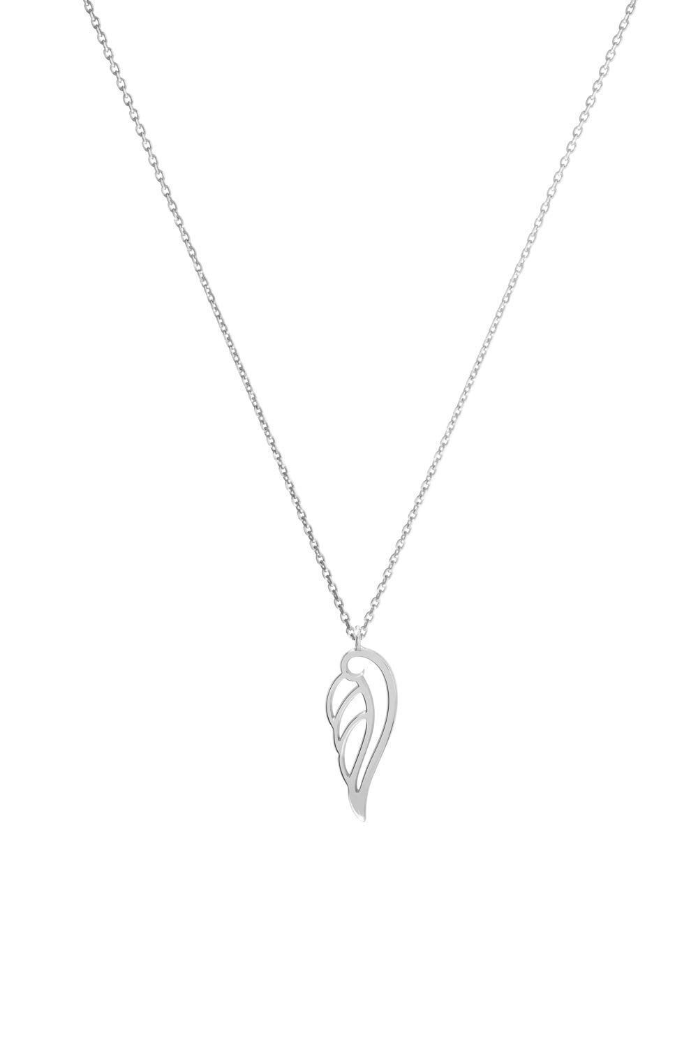 9K 14K 18K Solid Gold Angel Wing Pendant Necklace - Tiny White Gold Charm for Women - Perfect Gift for Daughter, Birthday, Anniversary - Elegant Jewelry for Everyday Wear & Special Occasions