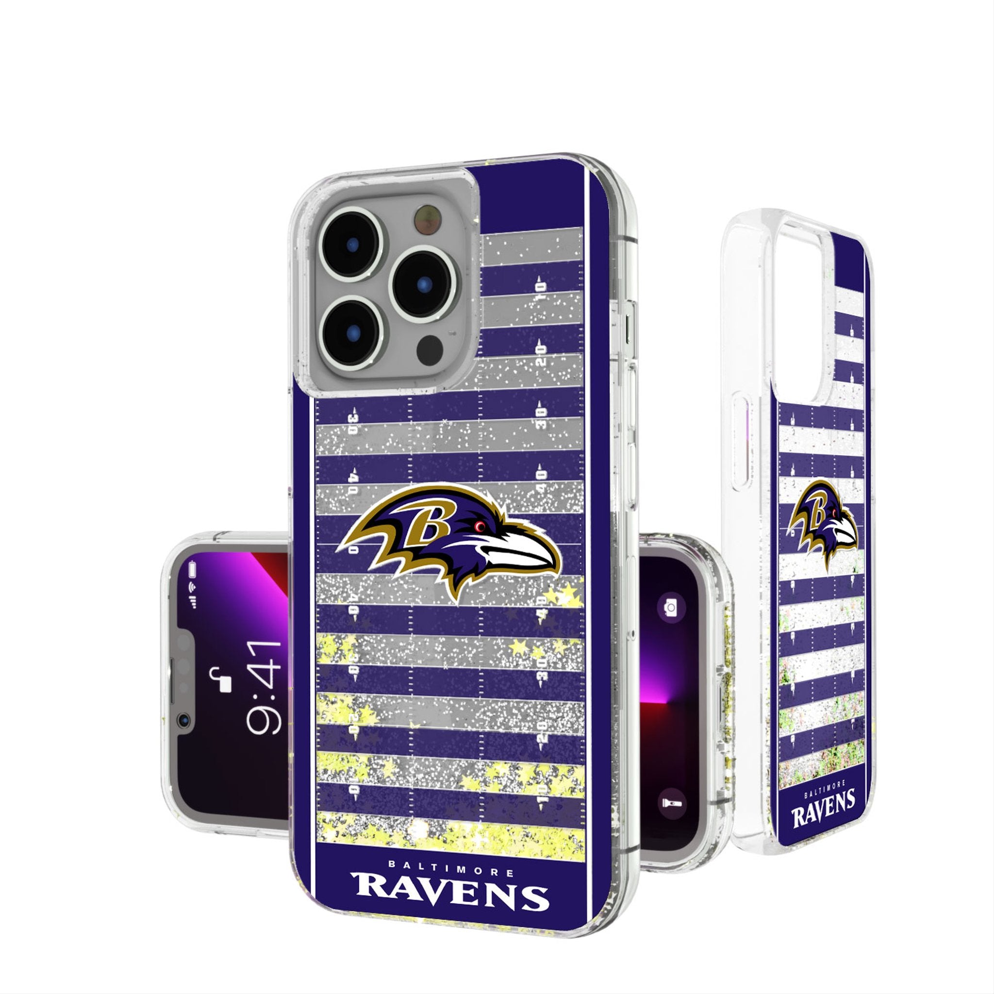 Baltimore Ravens Glitter Phone Case - Shockproof & Durable NFL Team Design for iPhone & Samsung - Perfect for Game Day & Everyday Use