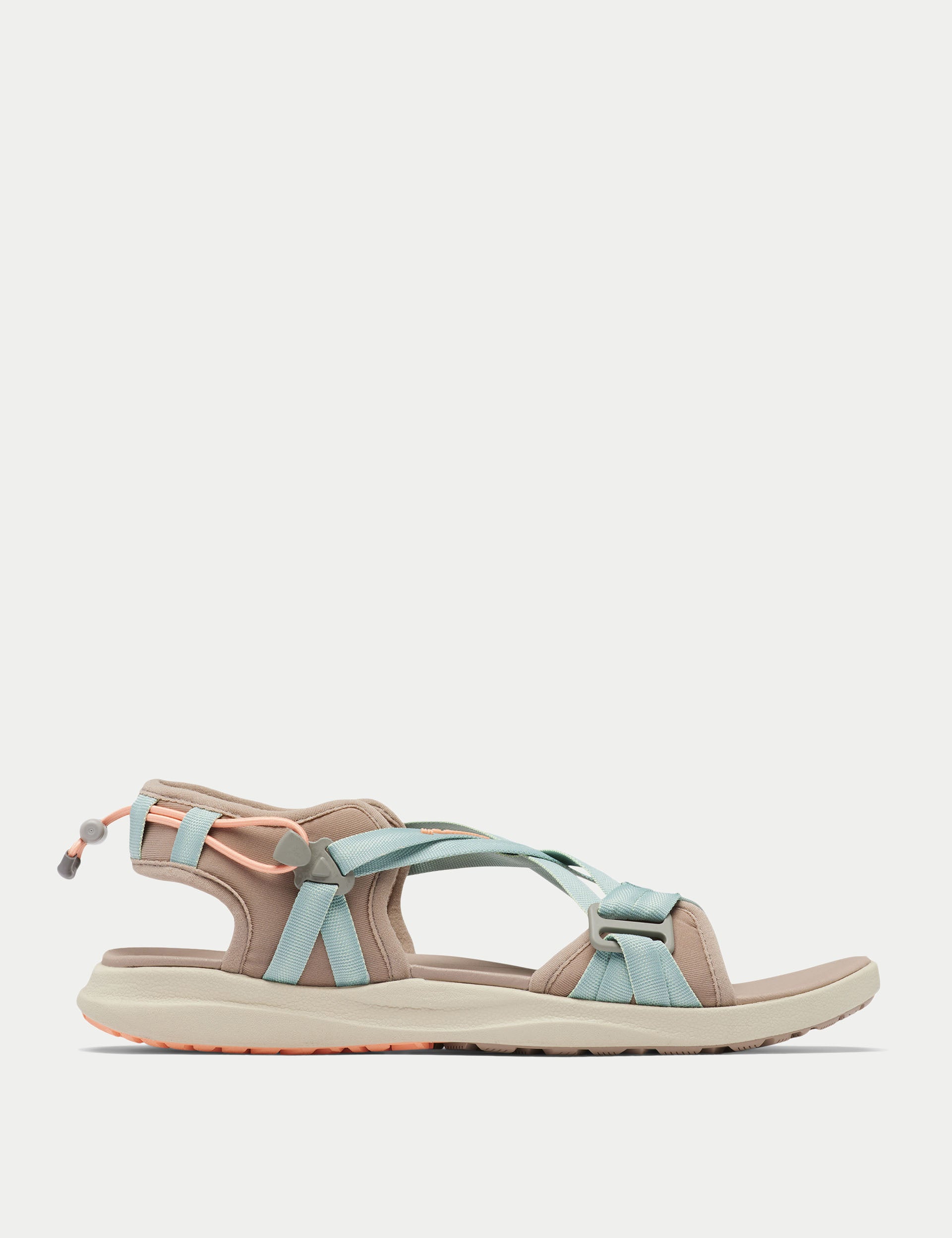 Columbia Women's Fungi/Apricot Fizz Hiking Sandals - Lightweight & Comfortable Outdoor Adventure Footwear for Trail Walking, Beach, and Travel