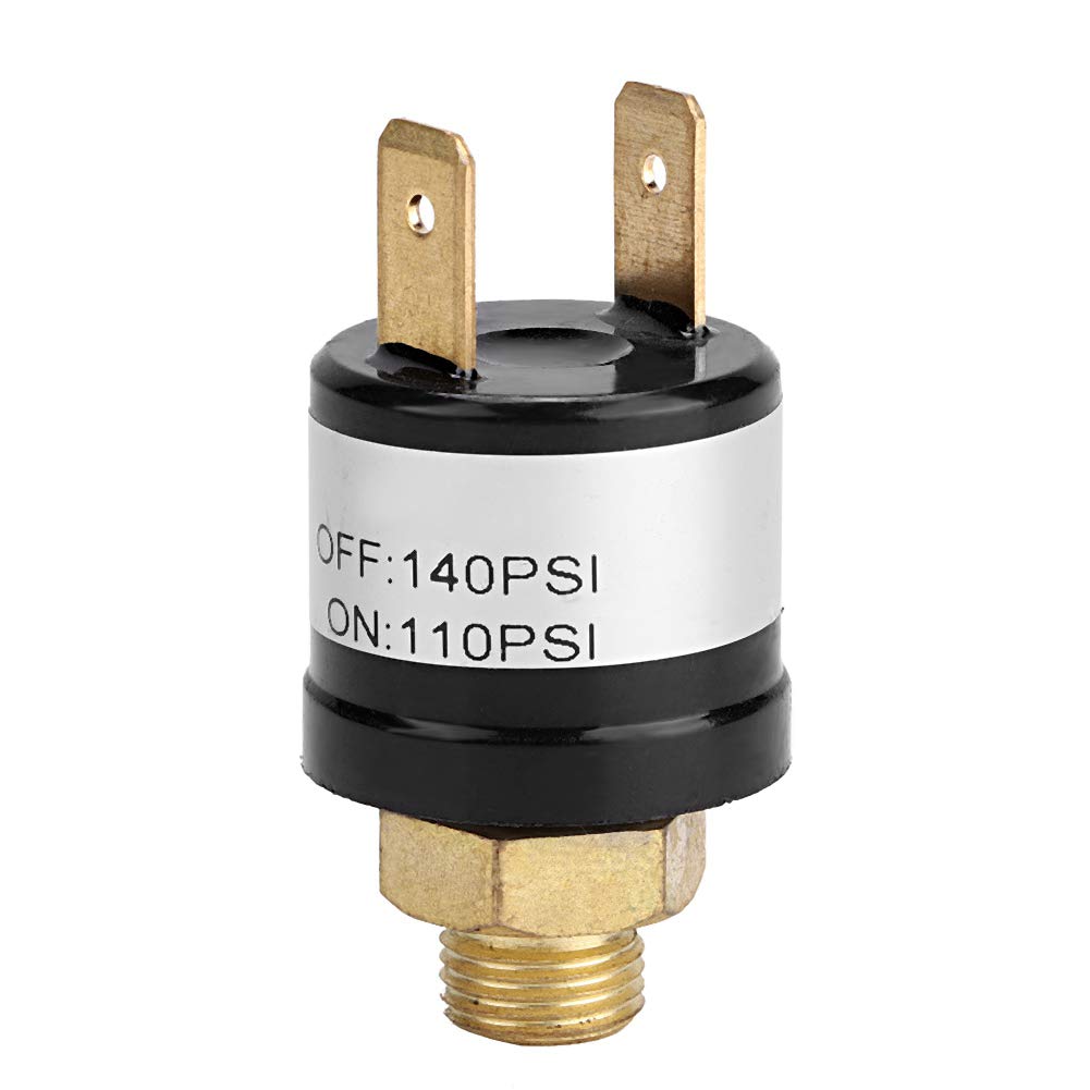 Fydun 110-140PSI Automatic Air Pressure Control Switch Valve for Car Air Compressor Pump - Adjustable Charging & Starting System - Perfect for Air Horns, Tire Inflation, and Pneumatic Tools