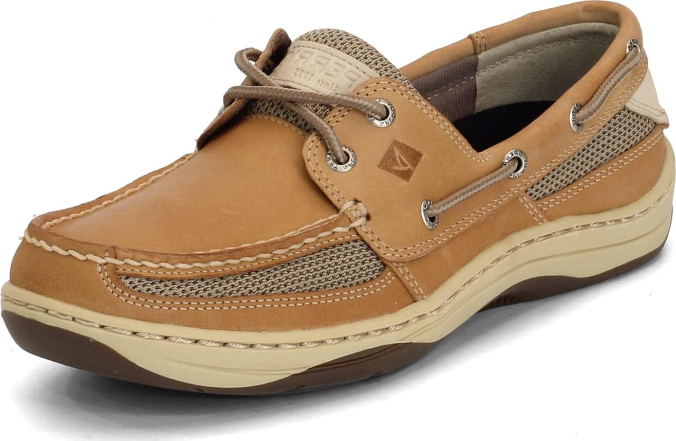 Sperry Men's Tarpon 2-Eye Boat Shoe | Non-Slip Deck Shoes for Men | Water-Resistant Casual Boat Shoes | Perfect for Sailing, Fishing & Outdoor Activities