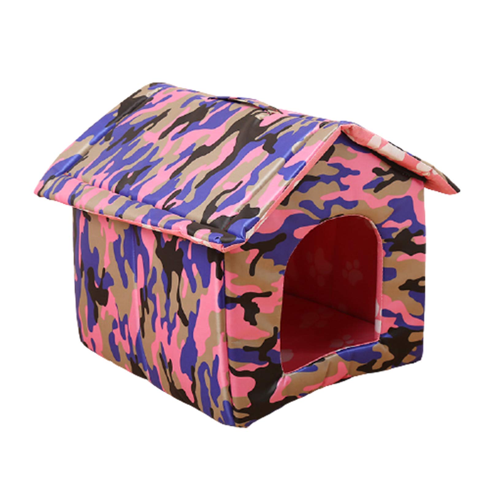 JENPECH Waterproof & Foldable Outdoor Dog House - Insulated Pet Shelter for Dogs & Cats - Portable Kennel for Home, Yard, Camping & Travel - Durable & Comfortable Pet House for All Weather