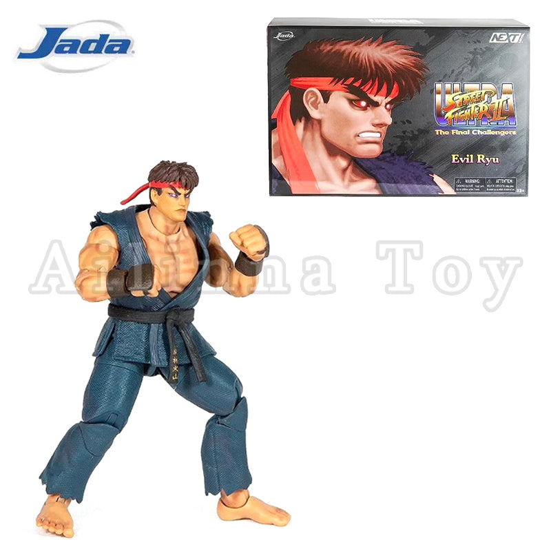 Jada Toys 1/12 Scale 6-Inch Evil Ryu Action Figure - Ultra Street Fighter II: The Final Challengers Collectible for Display & Gaming Enthusiasts