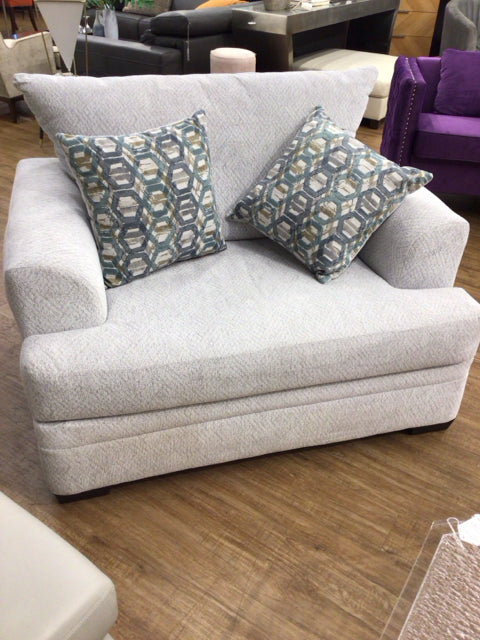Premium Oversized Fabric Lounge Chair with 2 Pillows - Stylish & Comfortable Living Room Furniture for Relaxing, Reading, or Watching TV