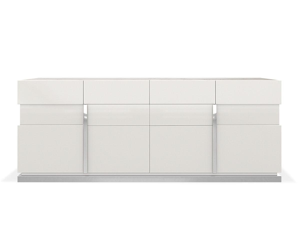 Luciana 4-Door Sideboard Buffet Cabinet - Modern Storage Console Table for Dining Room, Living Room & Entryway - Solid Wood Furniture for Home Decor & Organization