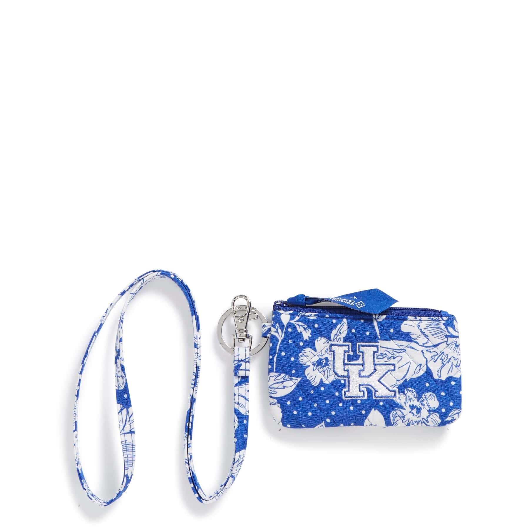 Custom Collegiate Zip ID Lanyard with Keychain - Durable School & Work Badge Holder - Perfect for Campus, Office, and Events