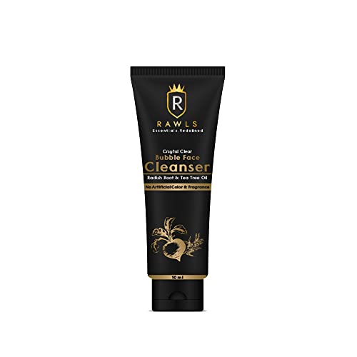 RAWLS Pocket Crystal Clear Bubble Face Cleanser - 10ml Travel Size | Gentle Foaming Facial Cleanser for Sensitive Skin | Perfect for Gym, Travel & On-the-Go Skincare Routine