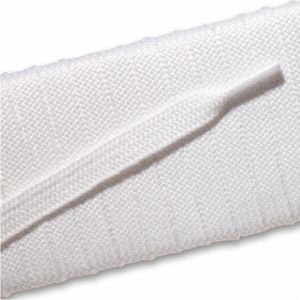 Fashion Athletic Flat Shoelaces - White (2 Pair Pack) | Durable & Comfortable Shoe Laces for Running, Gym & Casual Wear