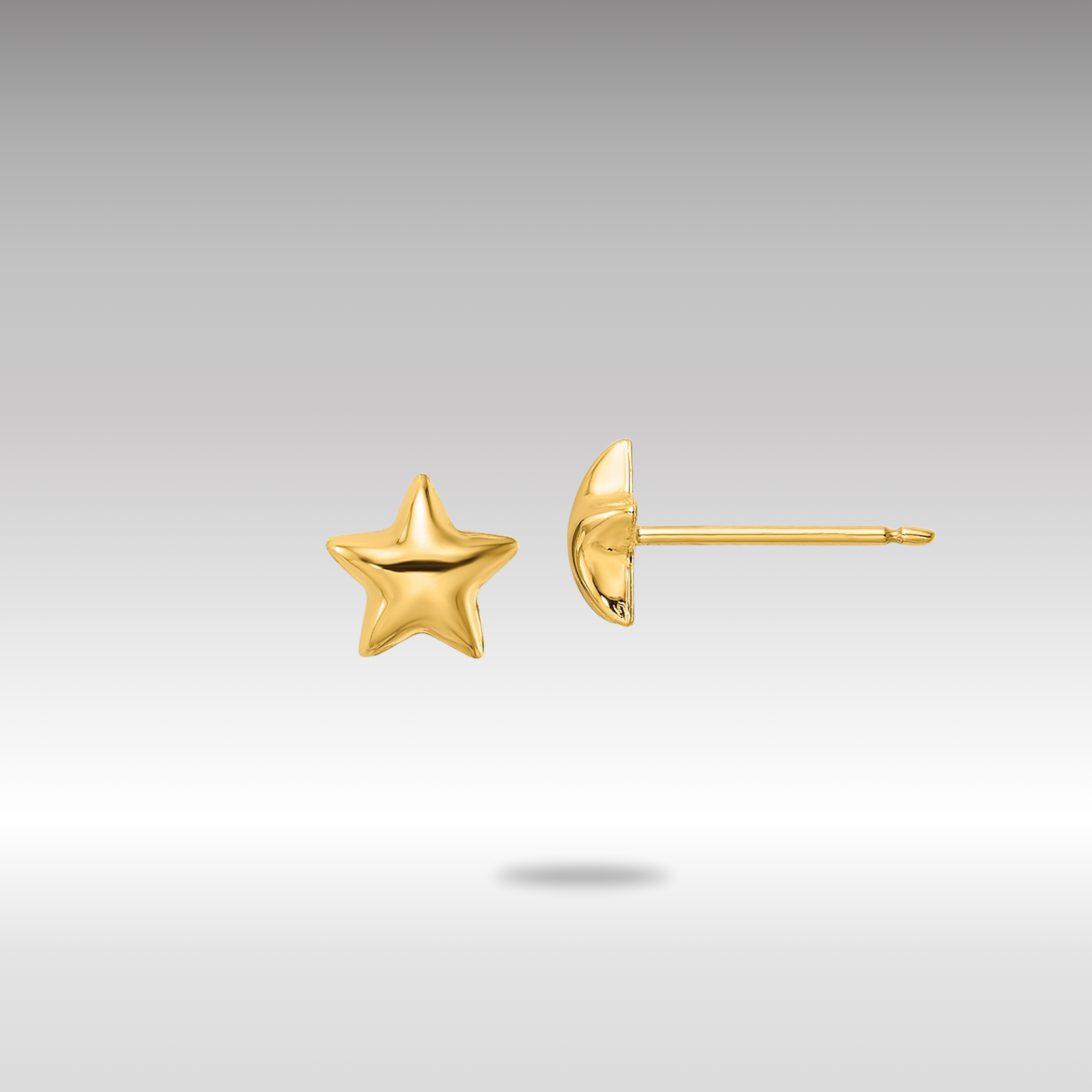 Shining Gold Polished Star Stud Earrings for Women - Elegant Fashion Jewelry Gift (Model YE2067) - Perfect for Parties, Weddings & Daily Wear