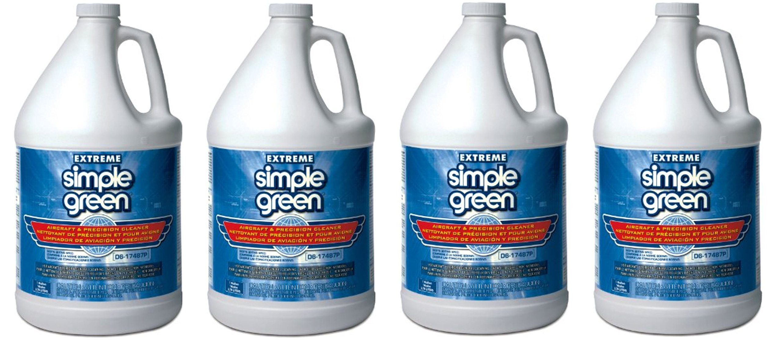 Simple Green 13406 Extreme Aircraft & Precision Cleaner - 1 Gallon Bottle (4-Pack) | Heavy-Duty Degreaser for Aviation, Automotive, Marine & Industrial Use