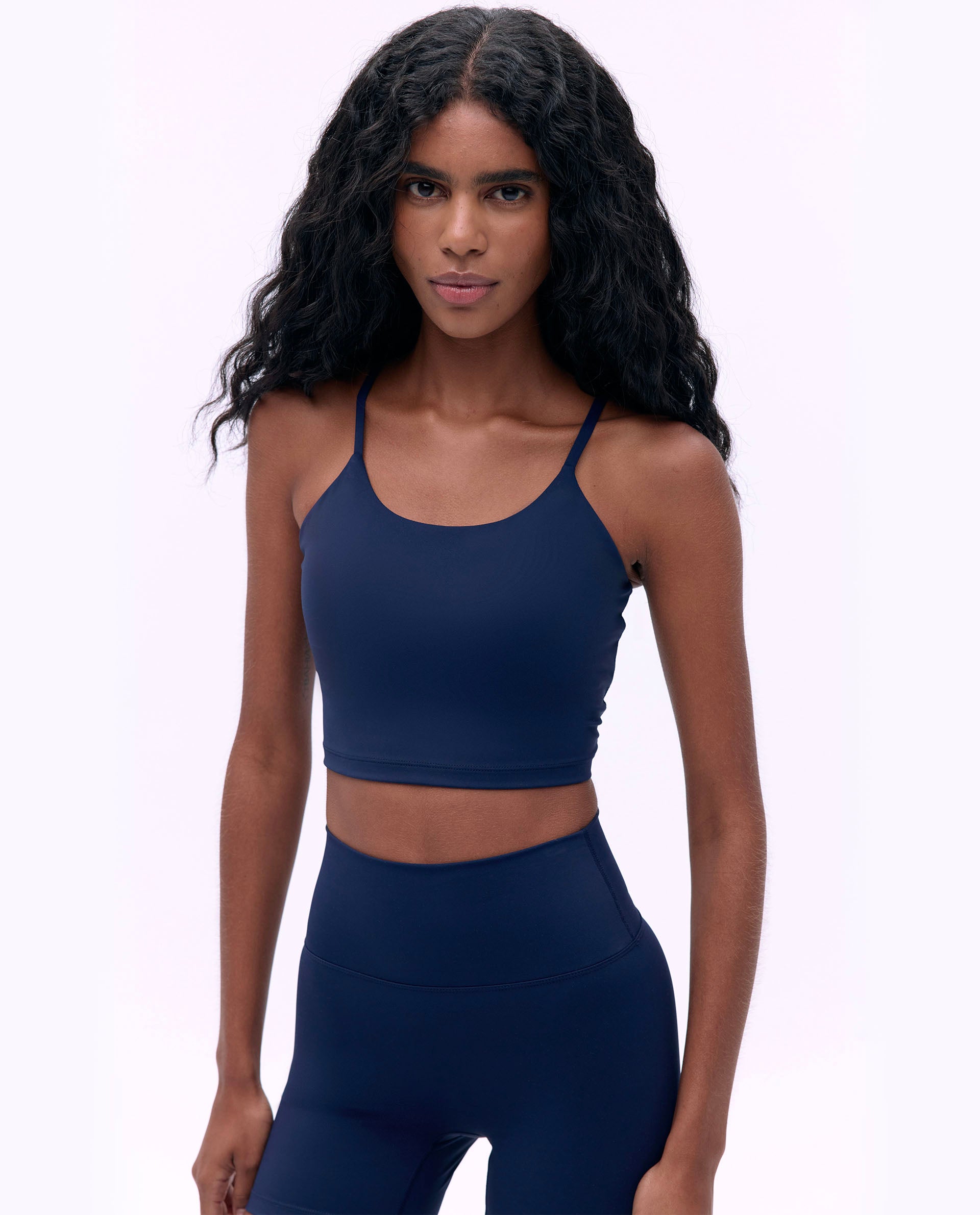 Ultimate Comfort Tank Bra for Women - Navy Blue - Perfect for Yoga, Workouts & Everyday Wear