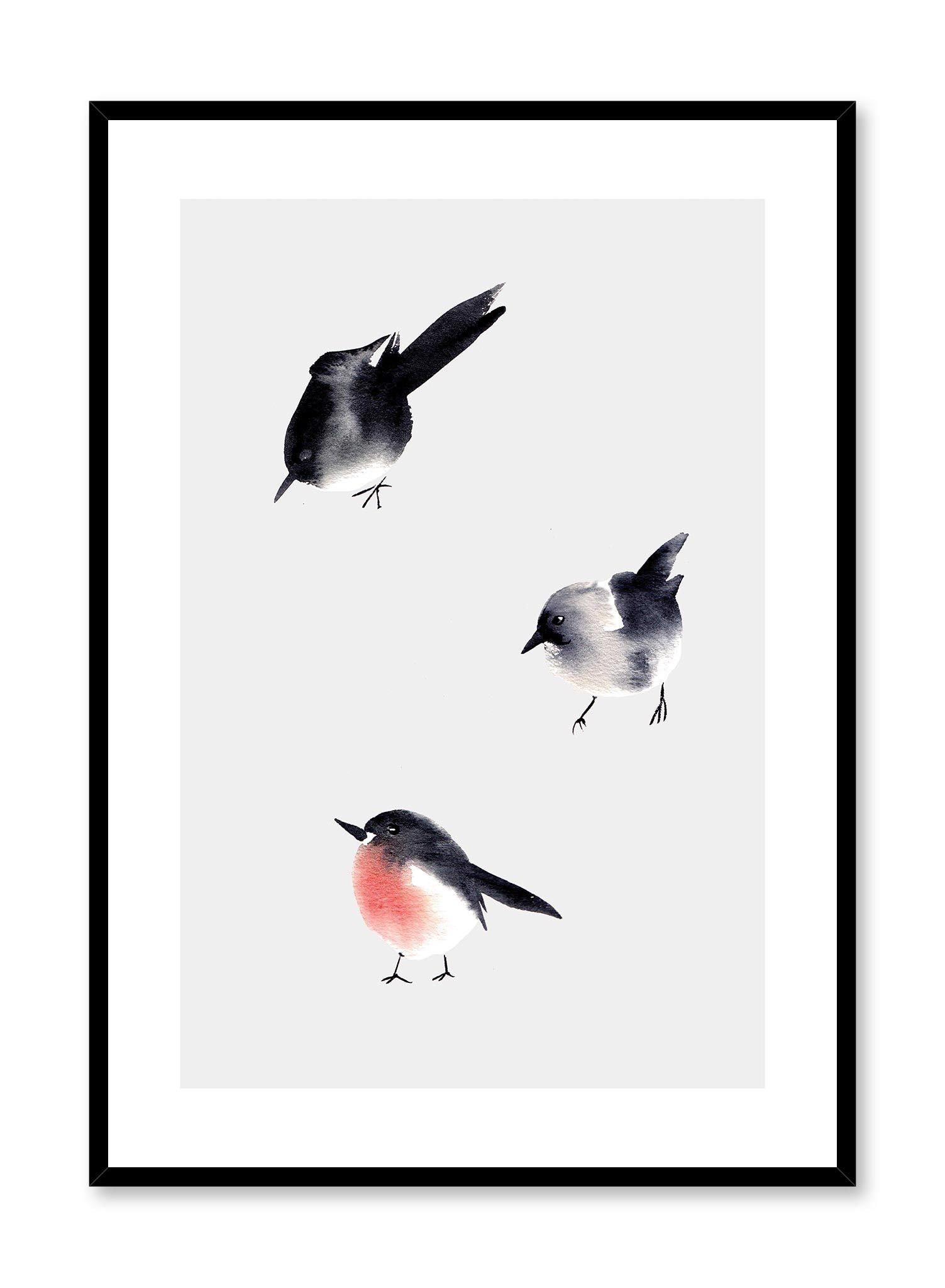 Stylish Birdies Poster - Beautiful Bird Art Print for Home & Office Decor - Perfect for Living Room, Bedroom, or Nursery Wall Decor
