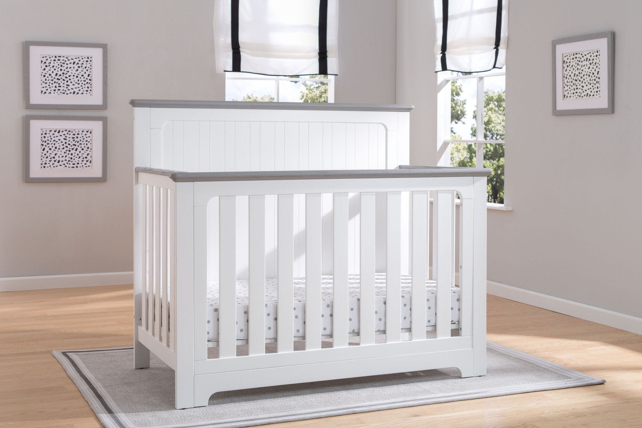 Providence 4-in-1 Convertible Baby Crib with Toddler Bed & Daybed Conversion - Safe Nursery Furniture for Newborns to Kids | Perfect for Bedrooms, Daycare & Guest Rooms