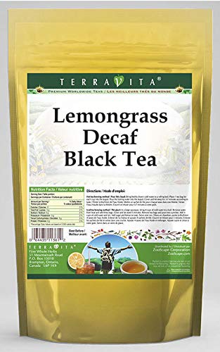 Organic Lemongrass Decaf Black Tea Bags - 2 Pack (50 Tea Bags Each) | Caffeine-Free Herbal Tea for Relaxation & Digestion | Perfect for Evening Tea Time & Stress Relief
