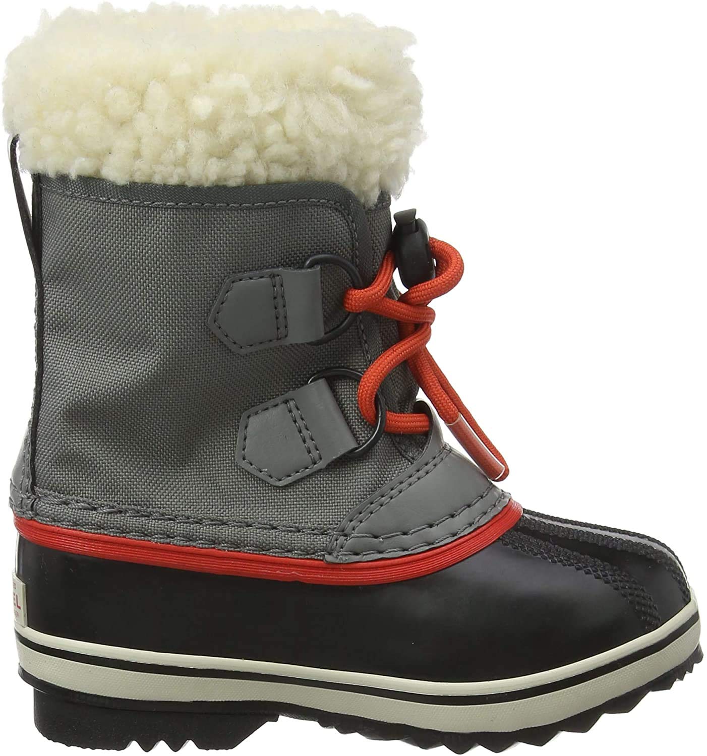 Sorel Yoot Pac Waterproof Snow Boots for Girls - Quarry Sail Red, Size 11 M US - Warm Winter Boots for Kids Outdoor Play, Snow Day & Cold Weather Activities