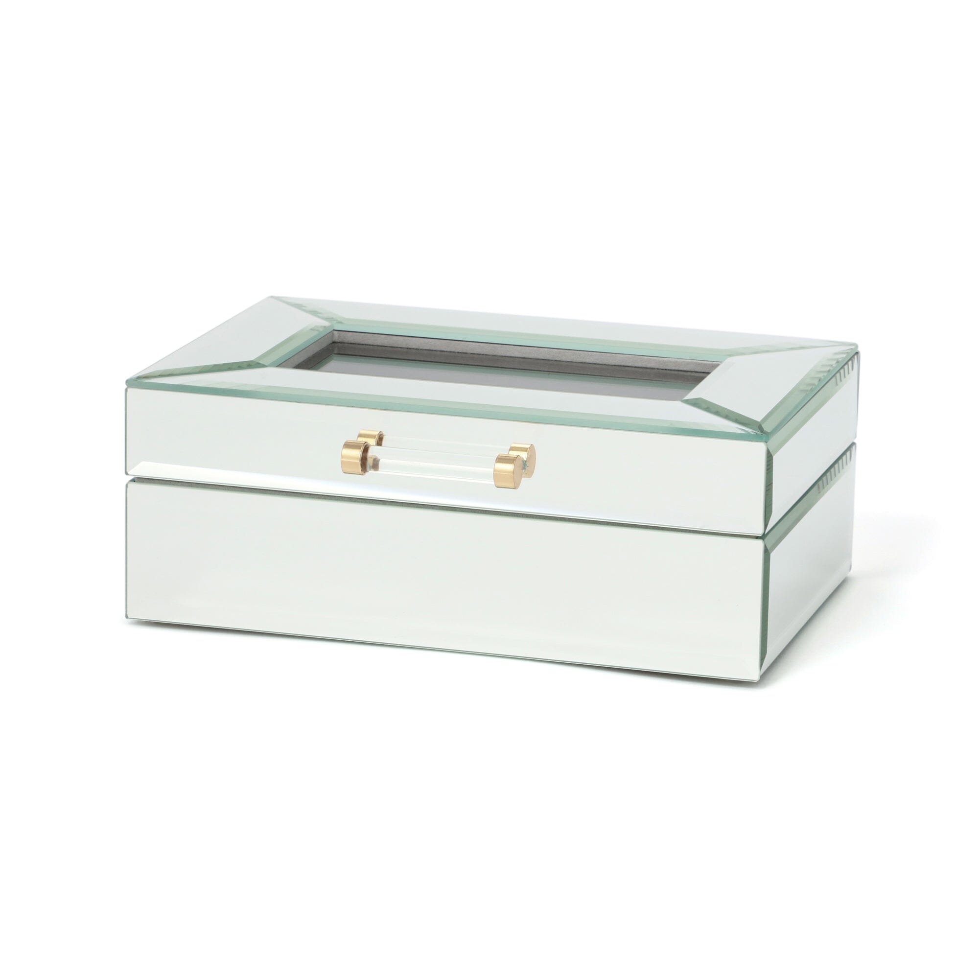 Small Mirror Jewelry Box - Elegant Storage for Rings, Necklaces & Earrings - Perfect for Vanity, Dresser & Travel Organizer