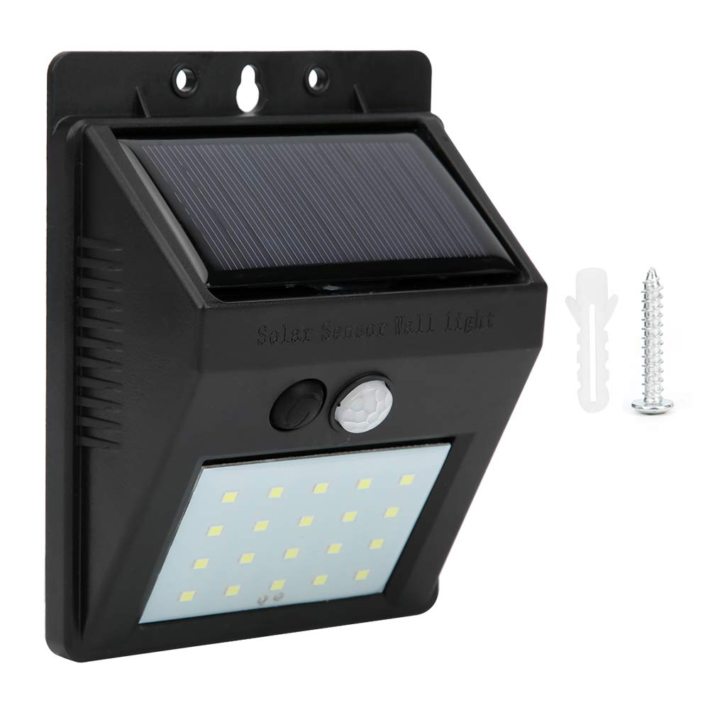 20 LED Solar Sensor Wall Light - Eco-Friendly Outdoor Lighting for Yard, Garden, Front Door | Weatherproof & Motion Activated for Security & Pathway Illumination