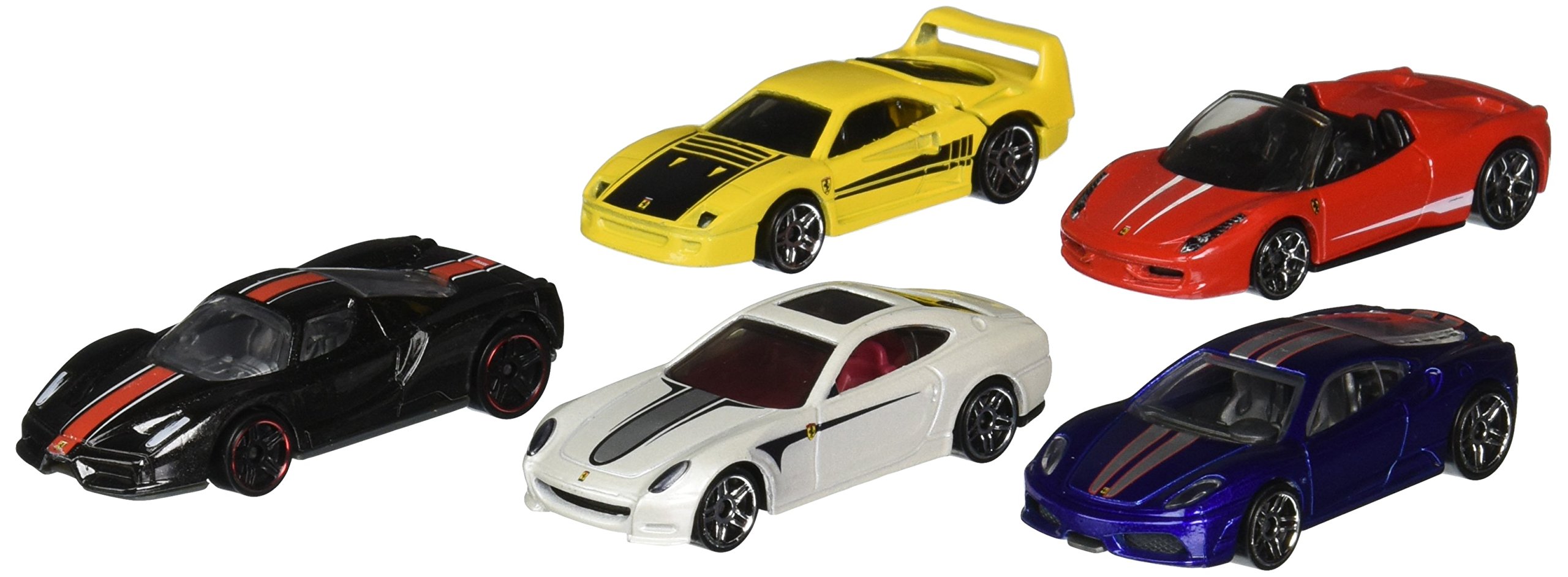 Hot Wheels 2014 Ferrari Race 5-Pack Die-Cast Toy Cars - Collectible Racing Car Set for Kids & Adults - Perfect for Play, Display & Gifting