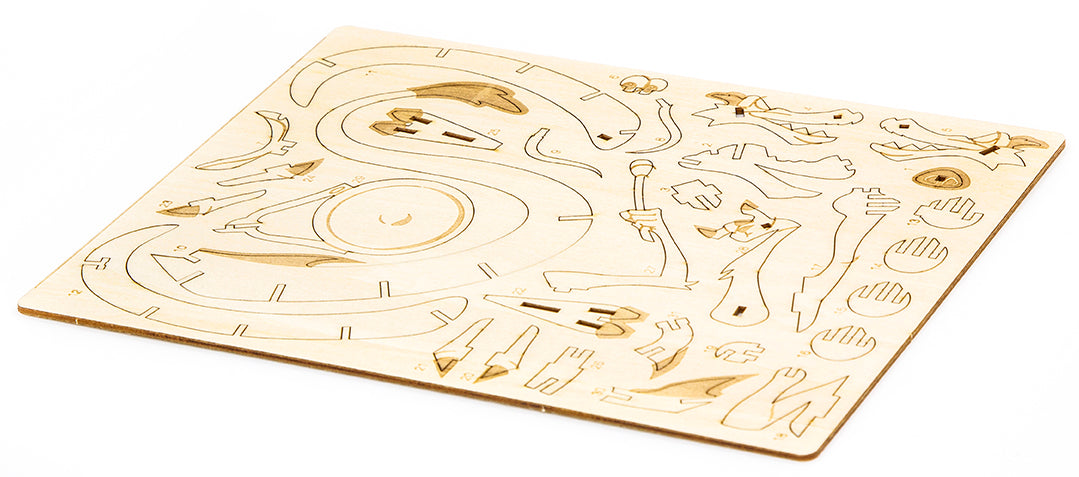 Disney's Mulan Mushu 3D Wood Model Kit with Book - DIY Wooden Puzzle for Kids & Adults - Perfect for Home Decor, Disney Fans, and Educational STEM Activities