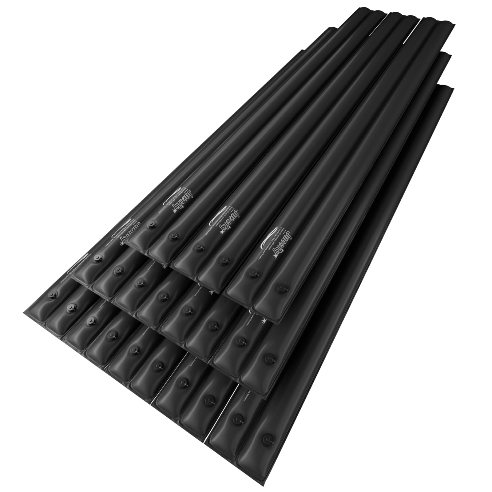 12 Pack 8FT Double Chamber Pool Water Bags - Heavy Duty 28 Gauge (0.42mm) Black Water Weights for Pool Cover - Perfect for Inground & Above Ground Swimming Pools, Winter Pool Protection & Wind Resistance