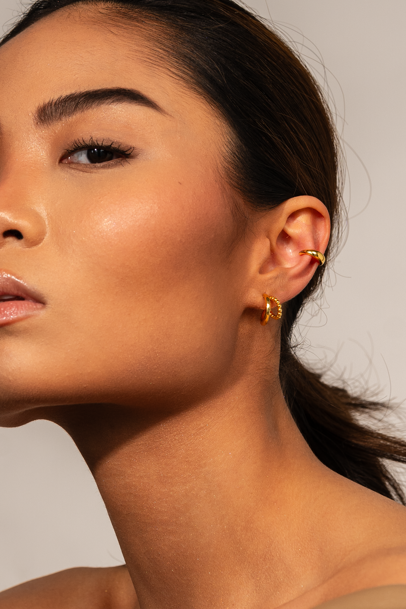 Elegant Beaded Layered Hoop Earrings in Sterling Silver - Perfect for Parties, Weddings & Everyday Wear