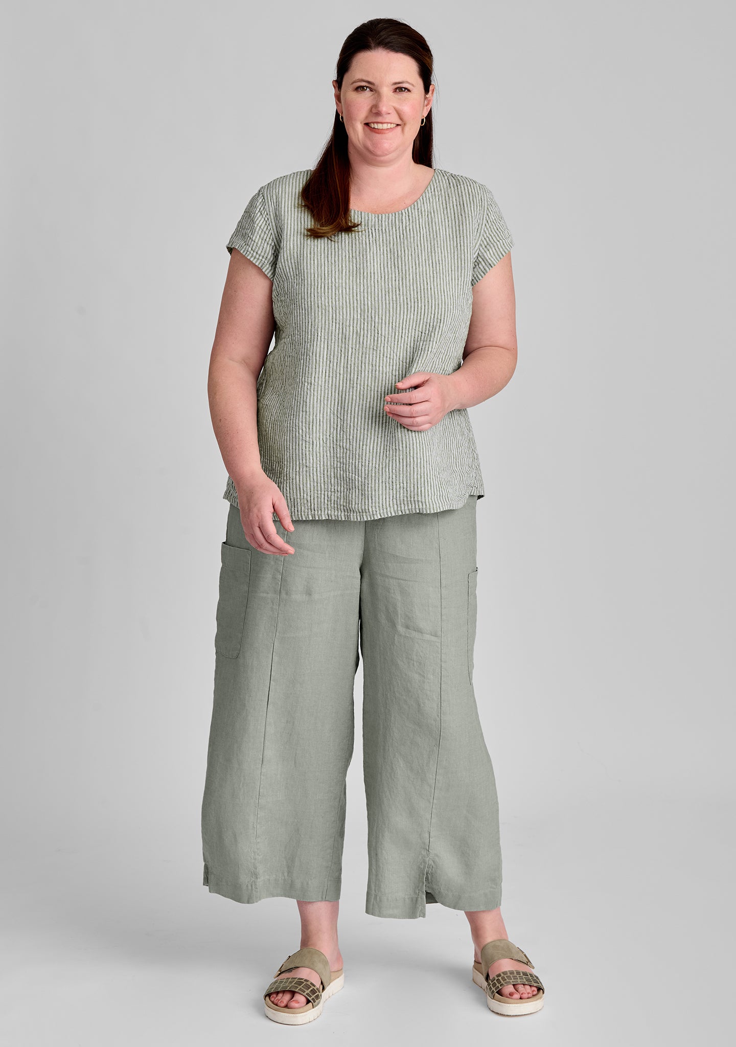 Breathable Linen Pants for Women - Comfortable Elastic Waistband, Loose Fit Casual Trousers - Perfect for Summer, Yoga, Travel and Lounge Wear