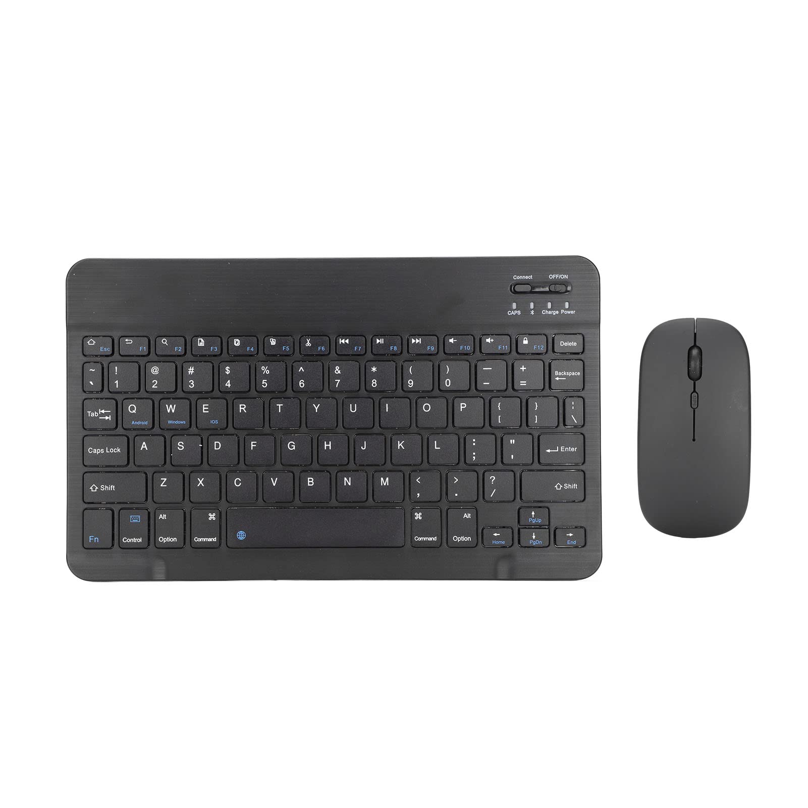 Hilitand Bluetooth Keyboard and Mouse Combo - Ultra Thin Silent Wireless Keyboard with 1600 DPI Ergonomic Mouse, Rechargeable for Computer, Laptop, Tablet - Perfect for Home Office, Gaming, and Remote Work (Black)