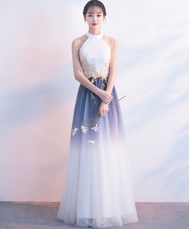 Elegant White Tulle Lace Long Prom Dress - Formal Evening Gown for Homecoming, Wedding, Quinceañera & Special Occasions