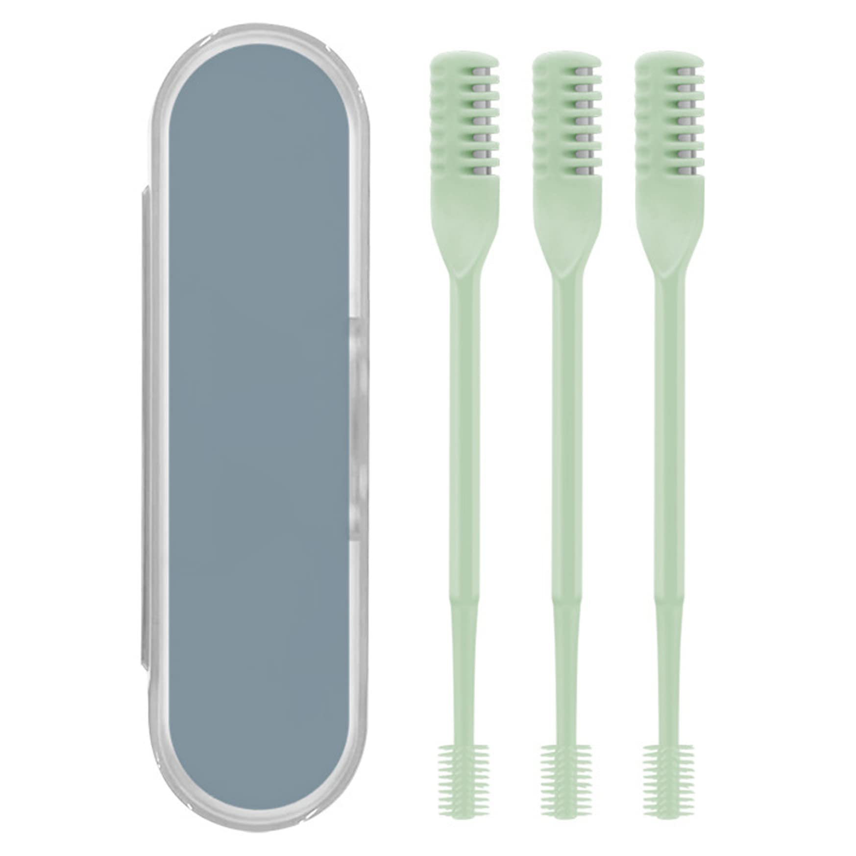 Double Sided Nose & Eyebrow Trimmer for Women & Men - 3Pcs with Case - Perfect for Travel & Grooming