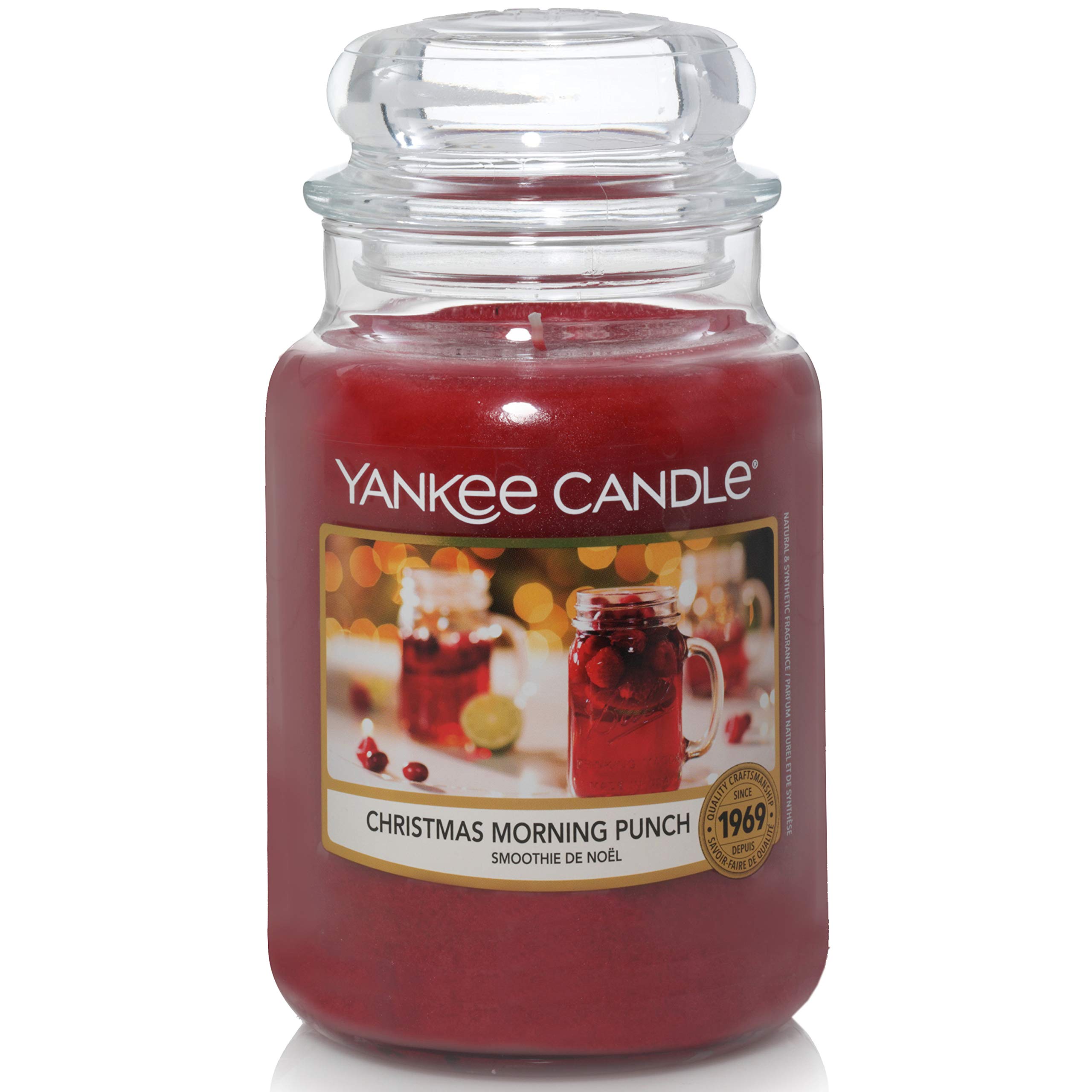 Yankee Candle Large Jar Candle - Christmas Morning Punch Scent | Holiday Home Decor, Gift Idea & Cozy Winter Ambiance