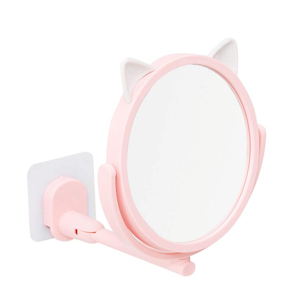 BESPORTBLE Wall Mounted Makeup Mirror - Adjustable Folding Vanity Mirror with LED Lights for Bathroom, Bedroom & Living Room | Perfect for Makeup, Shaving & Home Decor