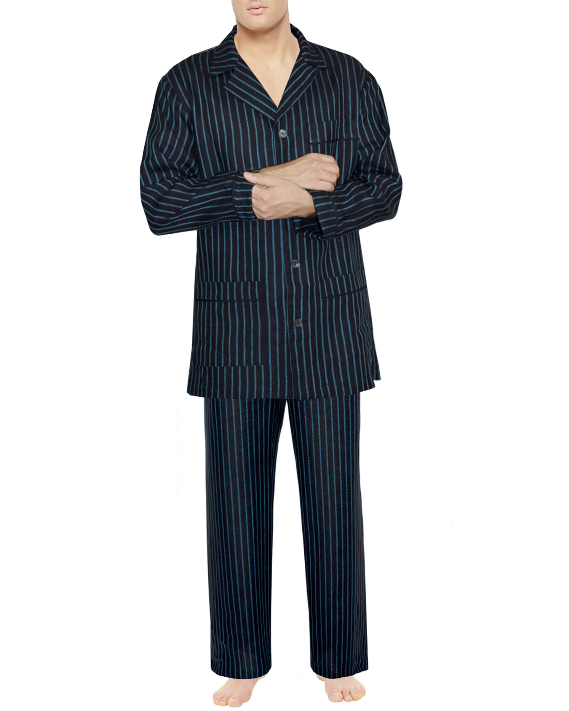 Armani International Men's Linen Sleepwear Button-Down Pajamas Set - Alexander Crafted in Europe | Premium Comfort for Summer Nights & Lounge Wear