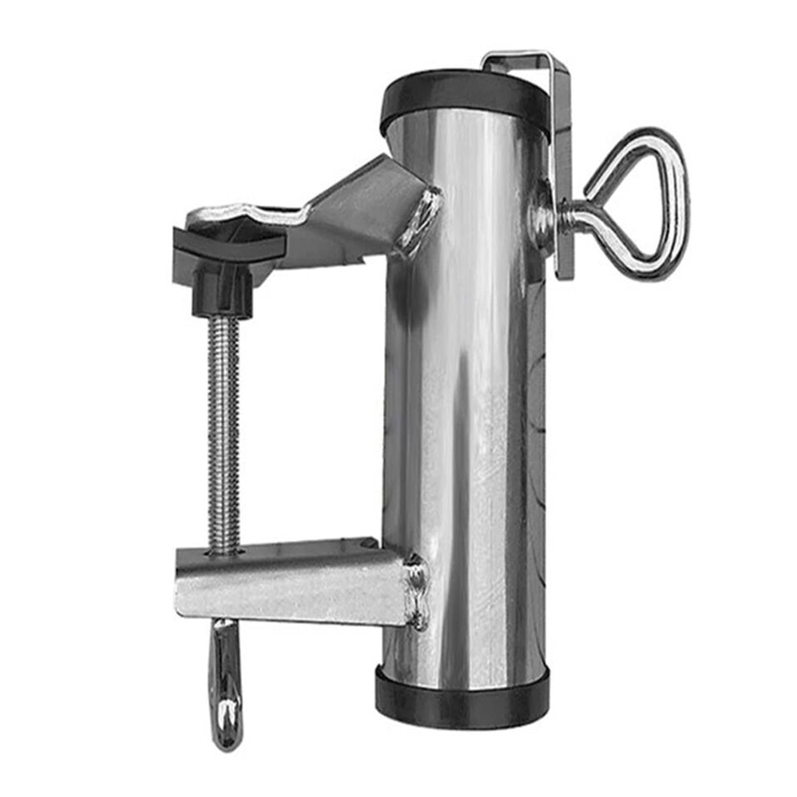 Amikadom Heavy Duty Outdoor Umbrella Stand - Adjustable Fixed Clip Bracket for Balcony, Patio, Garden - Perfect for Securing Market Umbrellas and Cantilever Umbrellas in Windy Conditions