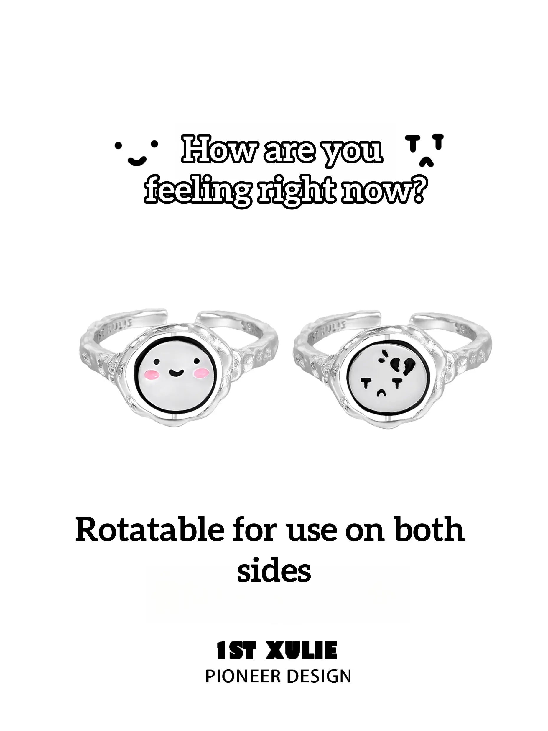 925 Sterling Silver Broken Heart Adjustable Open Ring - Mood Diary™ | Perfect for Gifts, Self-Expression & Emotional Healing Jewelry