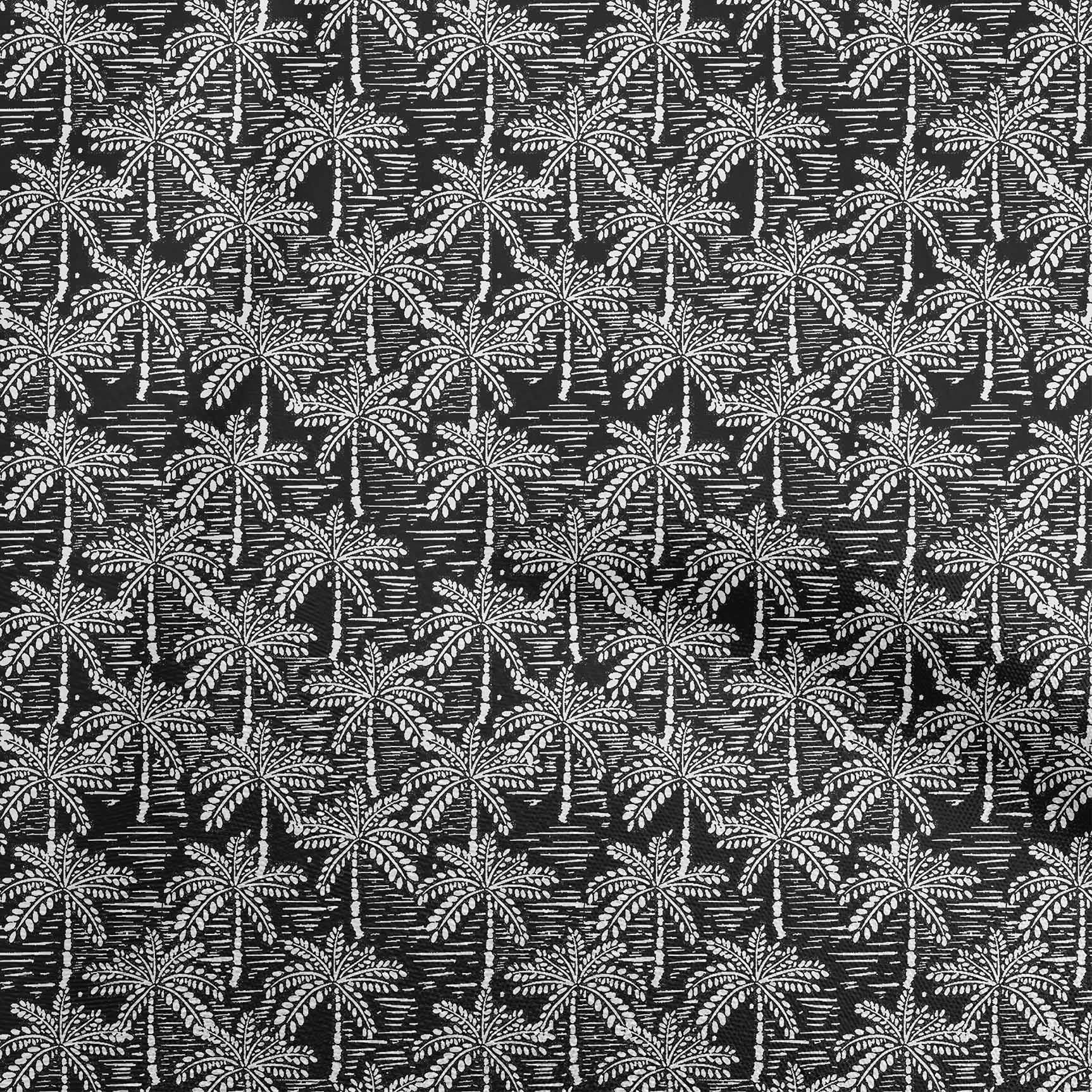 oneOone Viscose Chiffon Black Fabric with Tree Print - 42 Inch Wide Dress Material by The Yard | Perfect for DIY Dresses, Scarves & Home Decor Projects