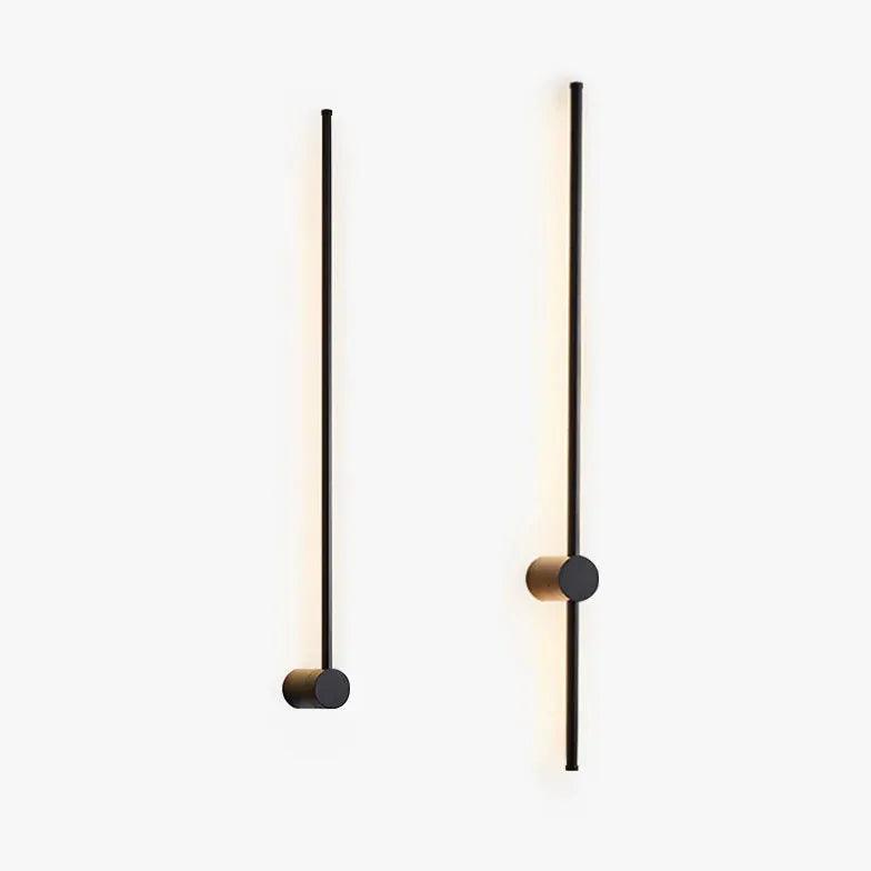 Modern Vertical Linear Black Outdoor Wall Lights - Waterproof LED Sconce for Porch, Patio, Garden & Exterior Home Lighting