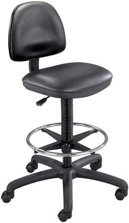 Safco 3406BL Precision Vinyl Drafting Chair - Adjustable Height Ergonomic Office Chair for Architects, Engineers & Designers - Perfect for Drafting Tables, Workstations & Home Offices