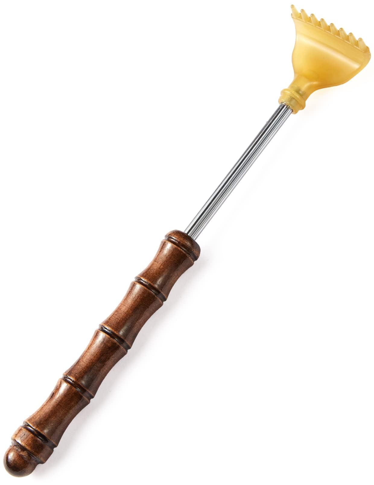 Premium Extendable Buffalo Horn Back Scratcher for Adults - Foldable Body Scratcher Tool for Men & Women - Relieve Itching on Hard-to-Reach Areas - Perfect for Home, Office, and Travel Use