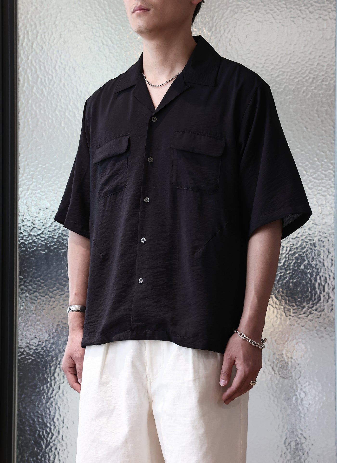 Lenzing EcoVero Sustainable Viscose Open Collar Shirt for Men - Eco-Friendly Business Casual Wear for Office & Travel